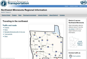 Graphic of District 2 web page.